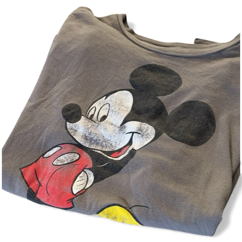 Disney Mickey Mouse Grey T-Shirt Unisex Size Extra Large XL Short Sleeve‎ Cotton